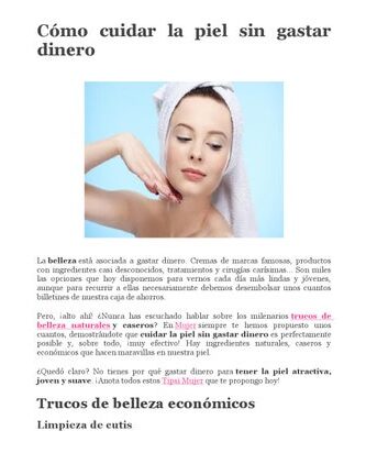 ¿Cómo cuidar la piel sin gastar mucho? Consejos económicos para una piel perfecta 1 como cuidar la piel sin gastar mucho consejos economicos para una piel perfecta
